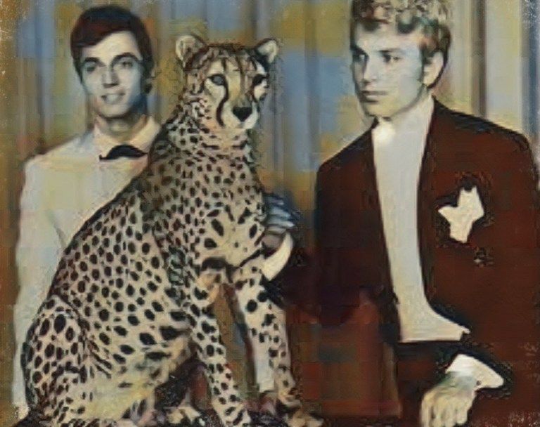 Siegfried and Roy [left] and Chico the Cheetah.
