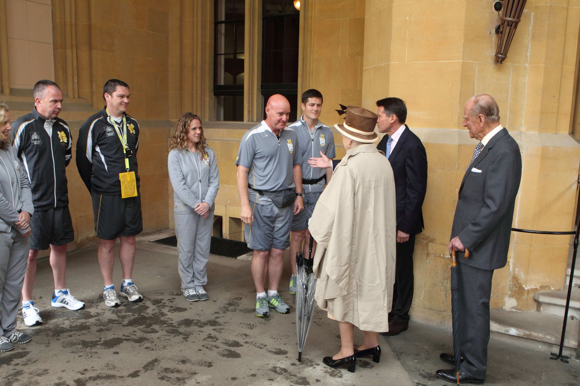 Stephan Doran greeting the Queen and Duke of Edinburgh